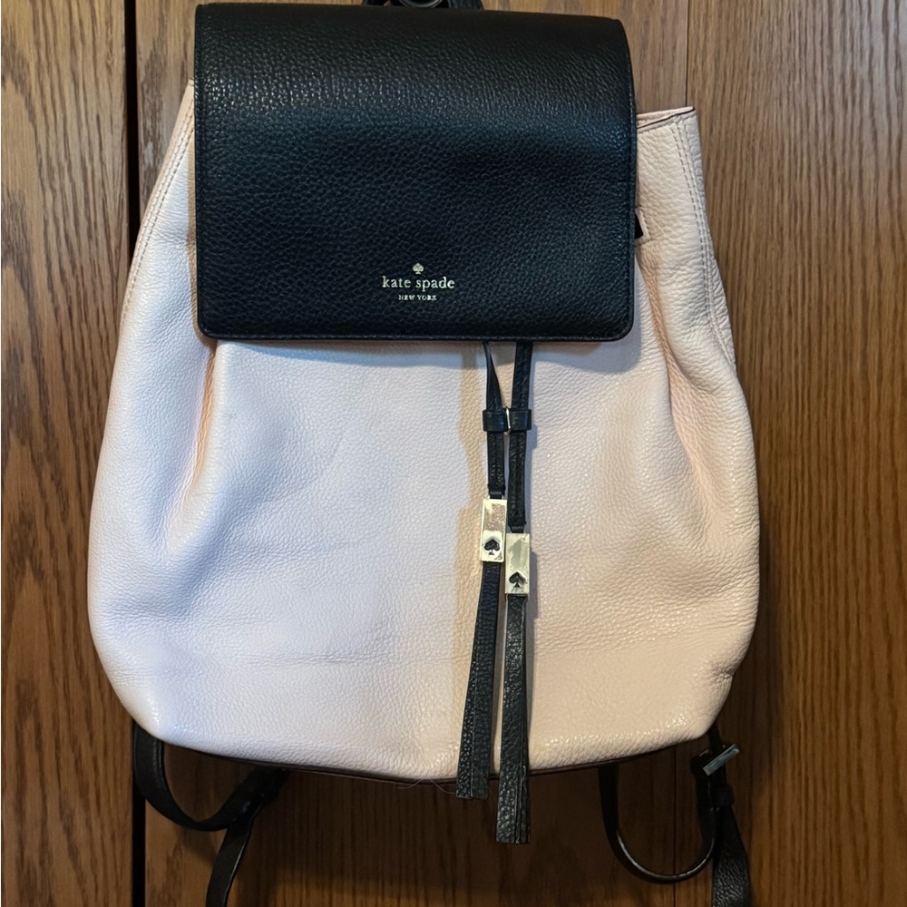 kate spade Two-Tone Leather Backpack in Black & Light Pink